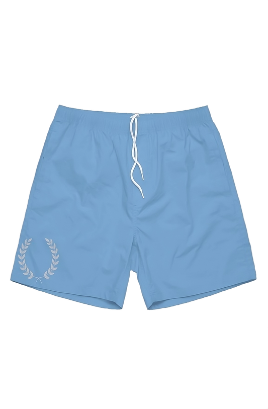 Wreath Shorts - Blue and Silver